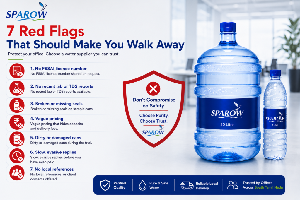 7 red flags office water supplier checklist that you should not ignore