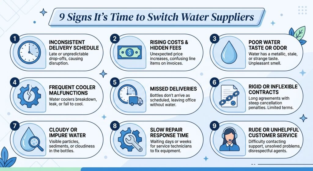9 signs you need a new office water supplier for your office and business