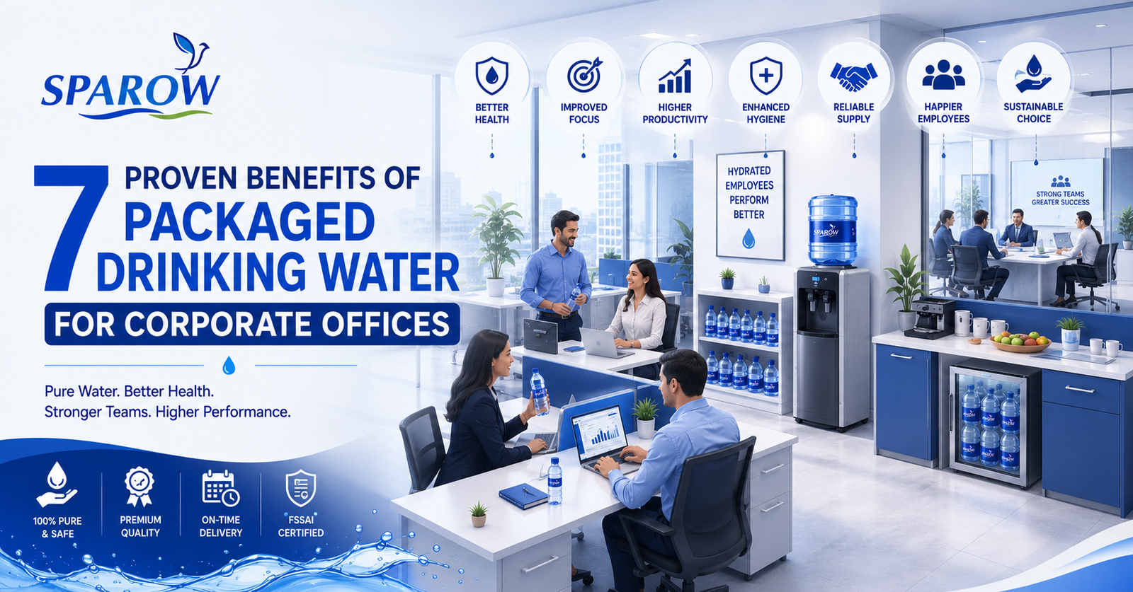 7 Proven Benefits of Packaged Drinking Water for Corporate Offices