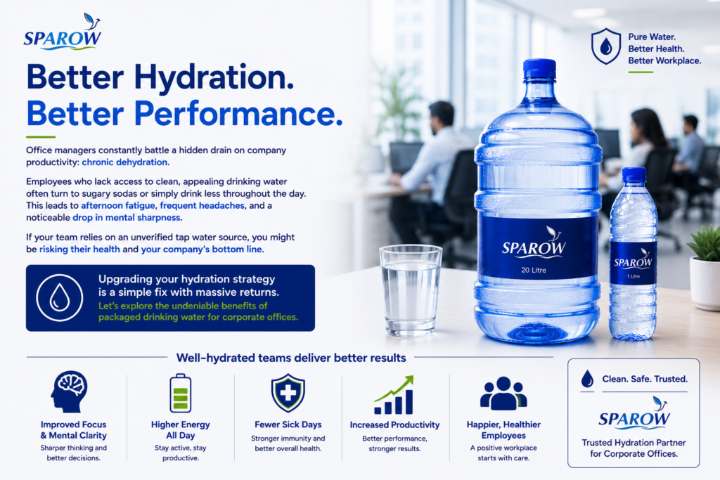 major benefits of packaged drinking water for corporate offices