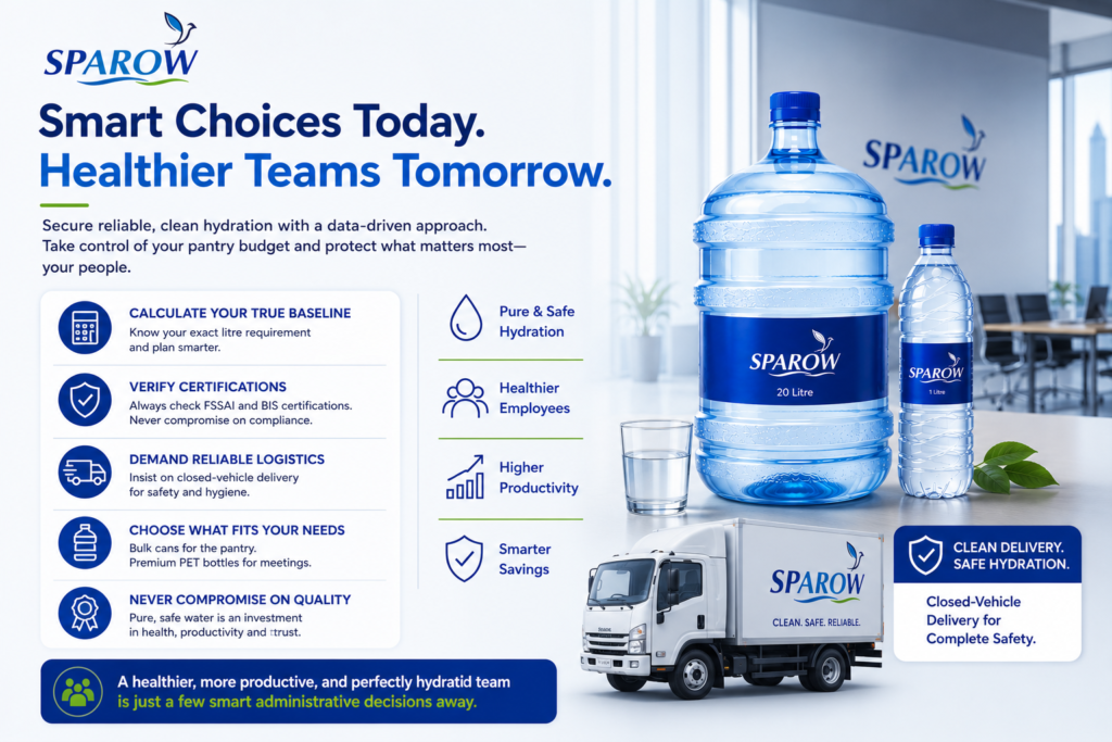 bulk water bottle supply for offices by sparow packaged drinking water