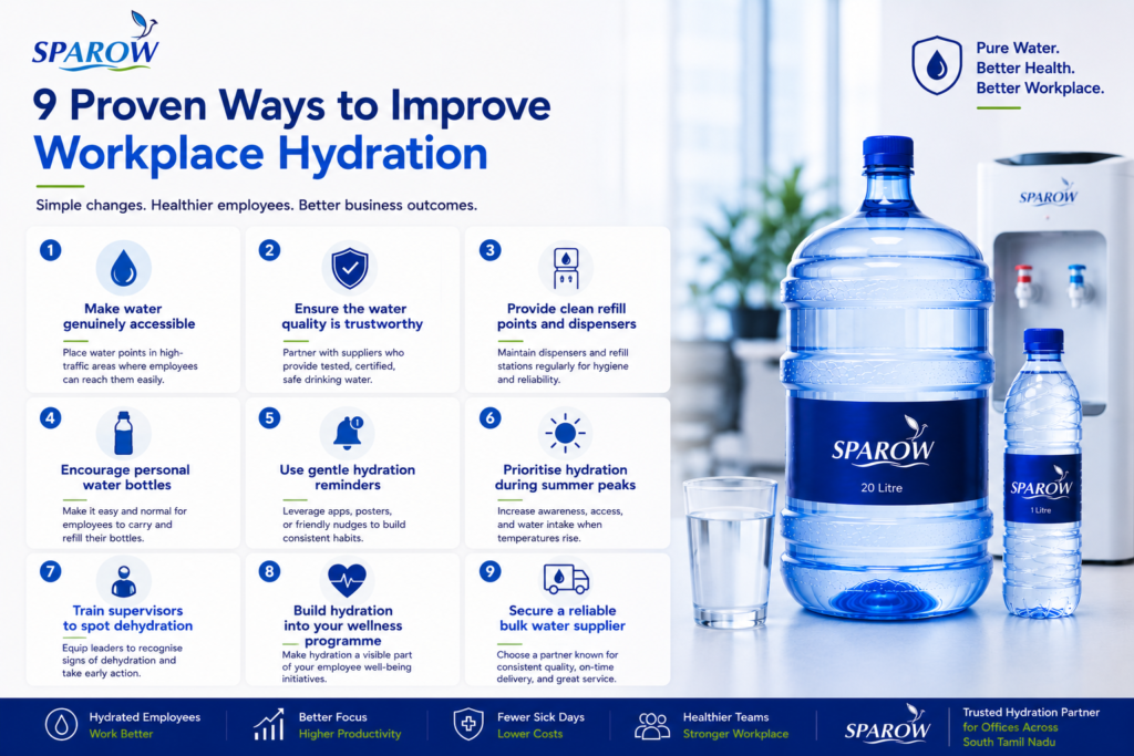 9 proven ways to improve employee hydration in workplace