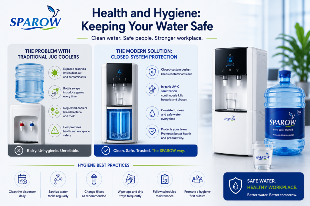 health and hygeine:office drinking water solutions, sparow packaged drinking water