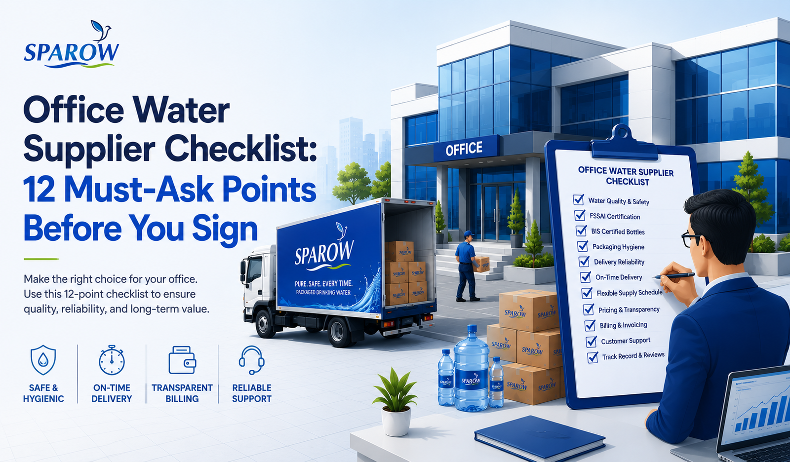 Office Water Supplier Checklist: 12 Must-Ask Points Before You Sign