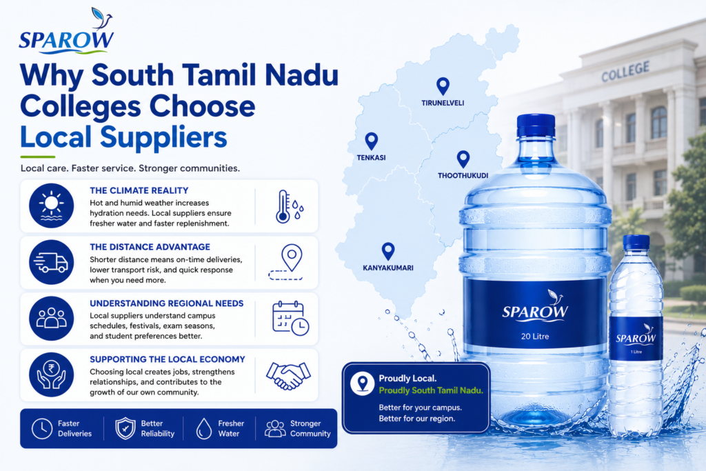 Bulk water bottle supply for colleges why south tamilnadu colleges choose  local suppliers