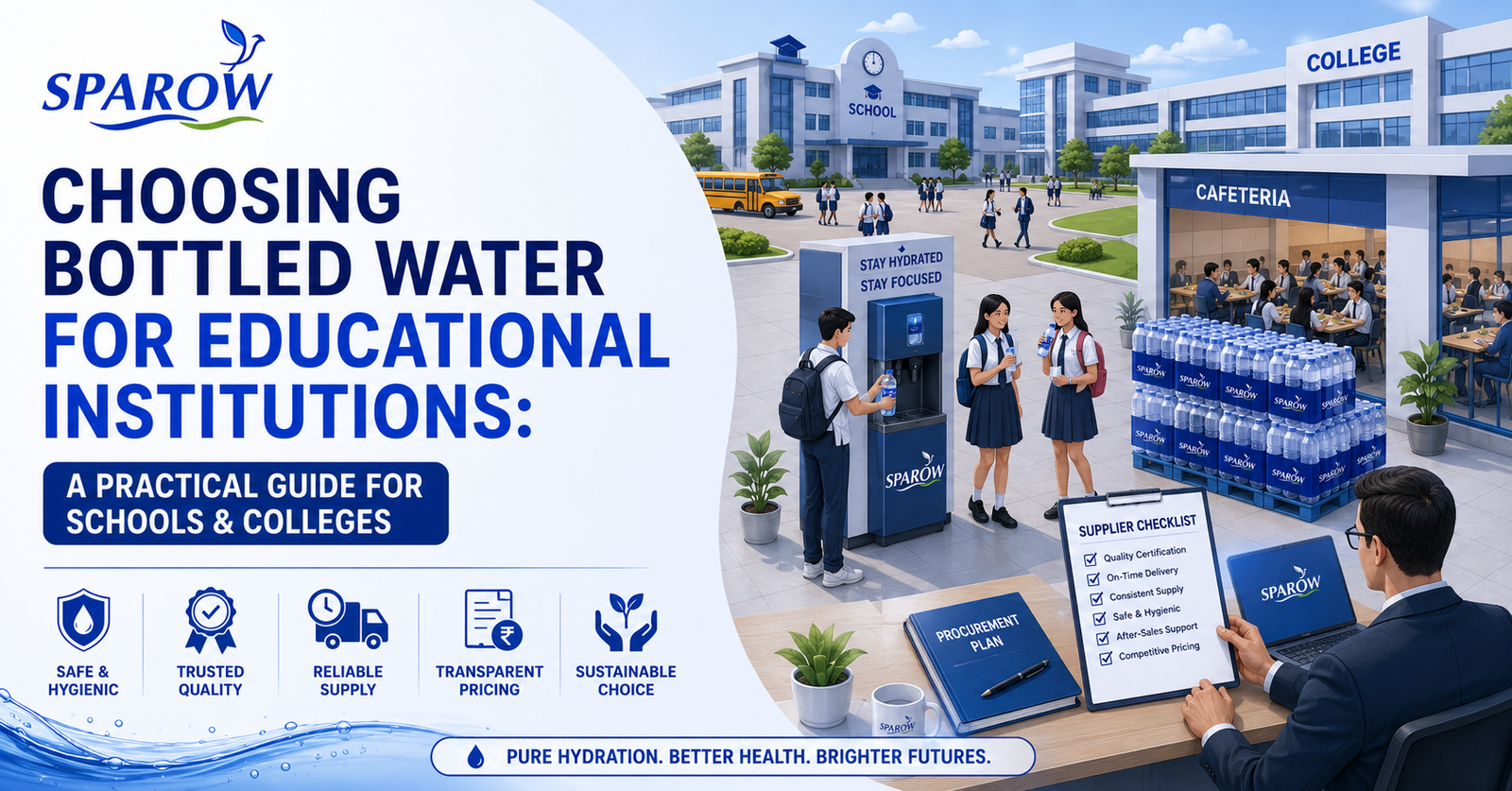 Choosing Bottled Water for Educational Institutions: A Practical Guide for Schools & Colleges