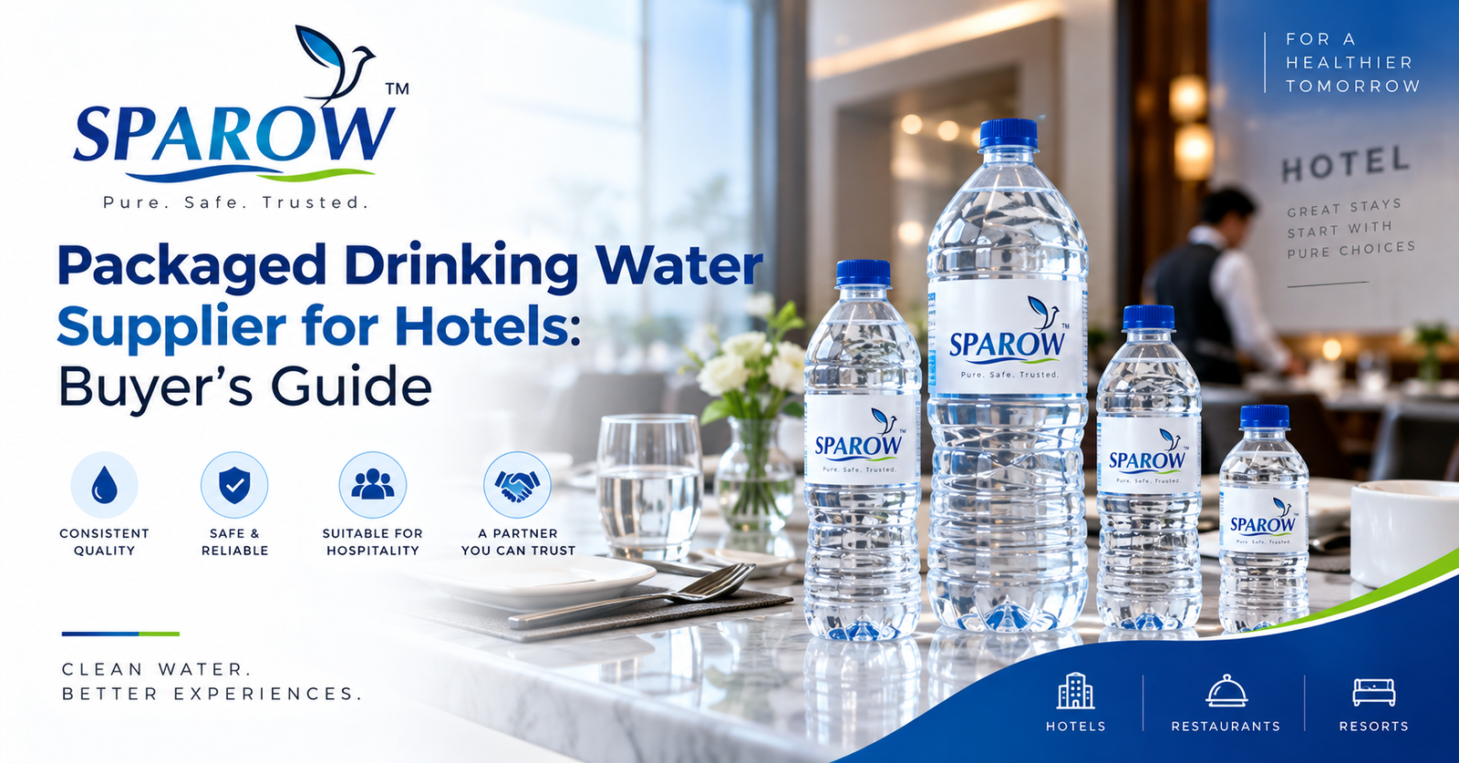 SPAROW Packaged Drinking Water Supplier for Hotels: Buyer’s Guide