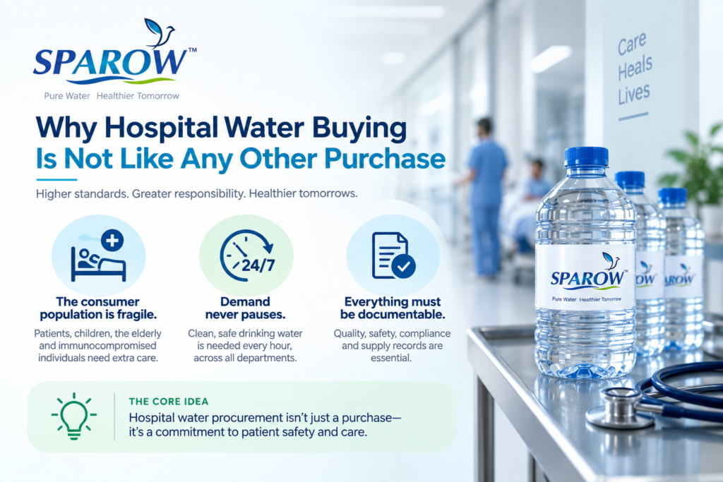 How to choose a packaged drinking water supplier for hospitals with a focus on safety, continuous supply, and documentation