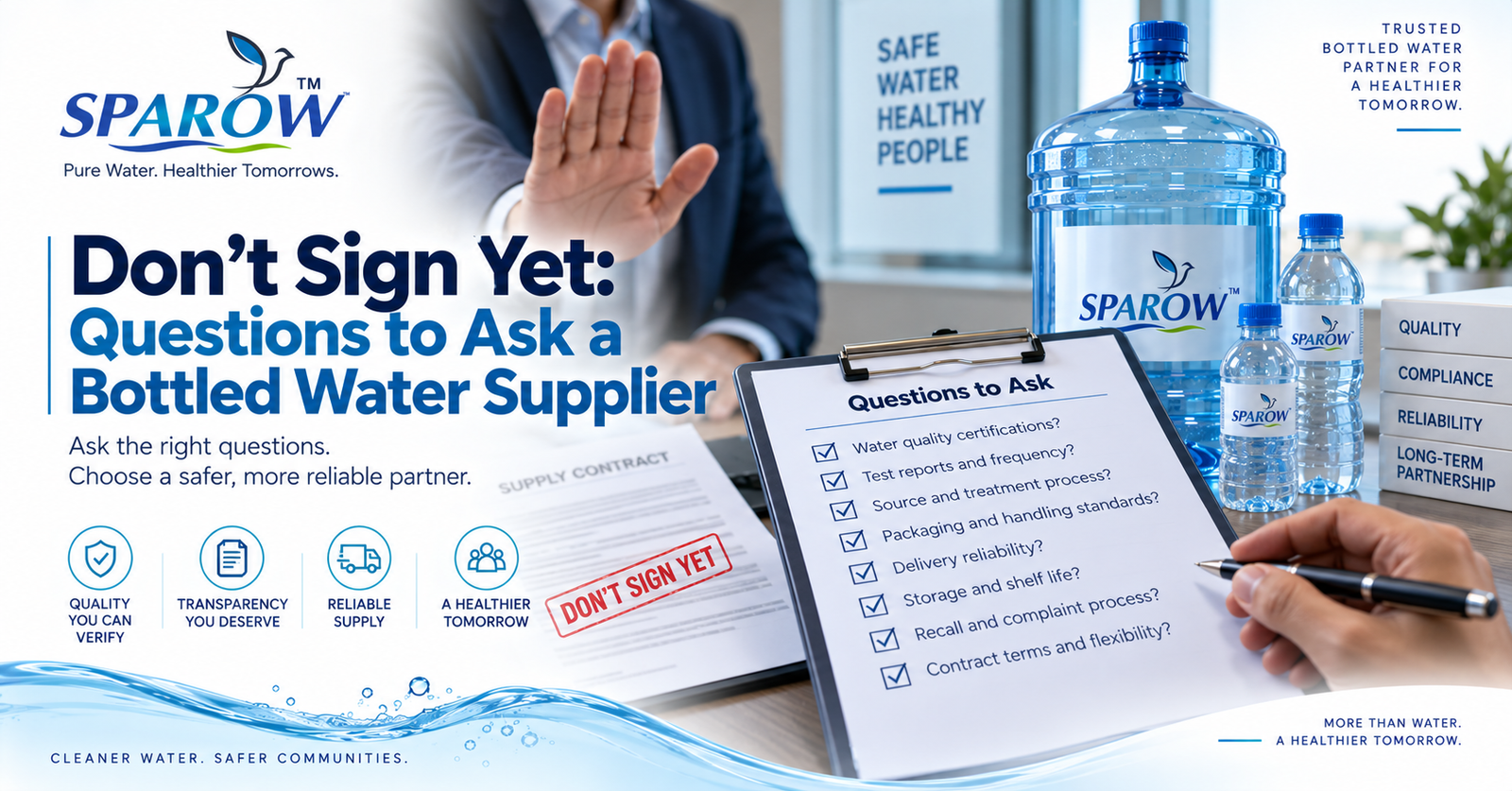 Questions to Ask a Bottled Water Supplier Before Signing a Contract: 40 Must-Asks for Tamil Nadu Businesses